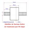 Dimensions silentbloc de fourreau d'arbre de transmission 4L sinpar