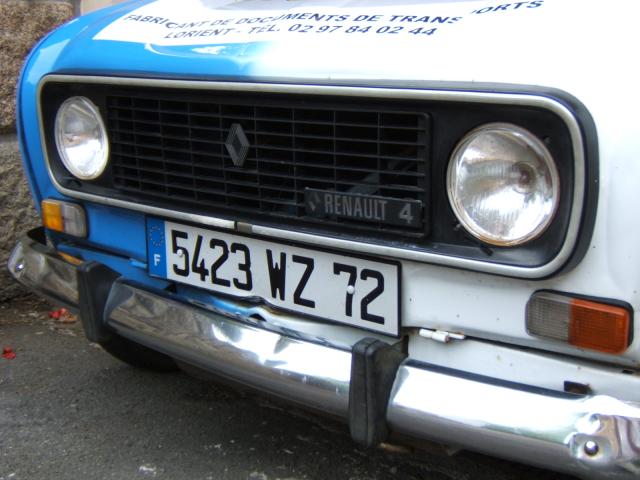 et oui... ma trelle est bicolore et arbore fièrement un sigle "Renault 4" sur sa calandre