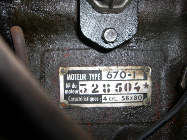 numéro moteur