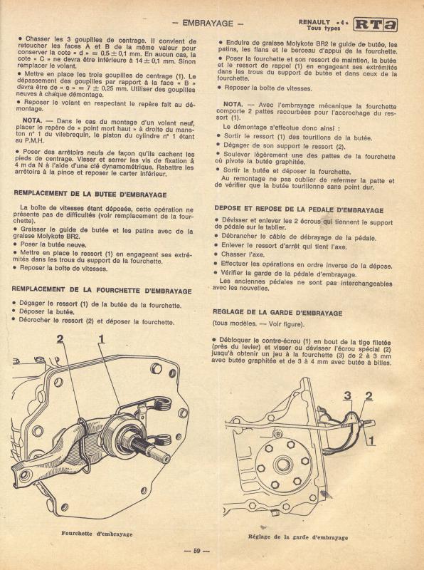 Réglage garde embrayage